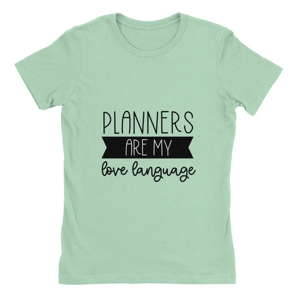 Planners are My Love Language - Women's Cotton Boyfriend Shirt